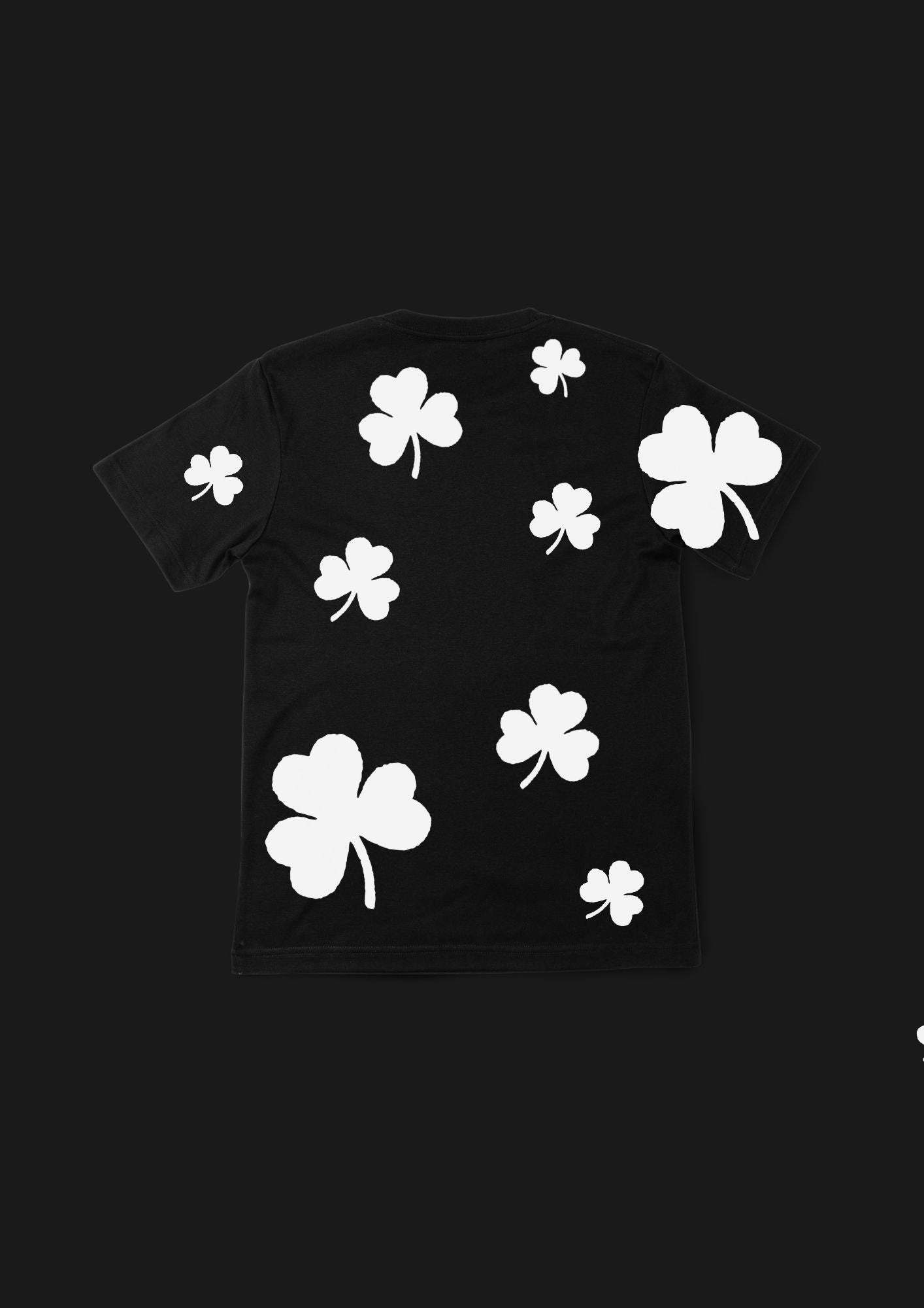 Midnight Luck (Schwarz mit weißen Kleeblättern)