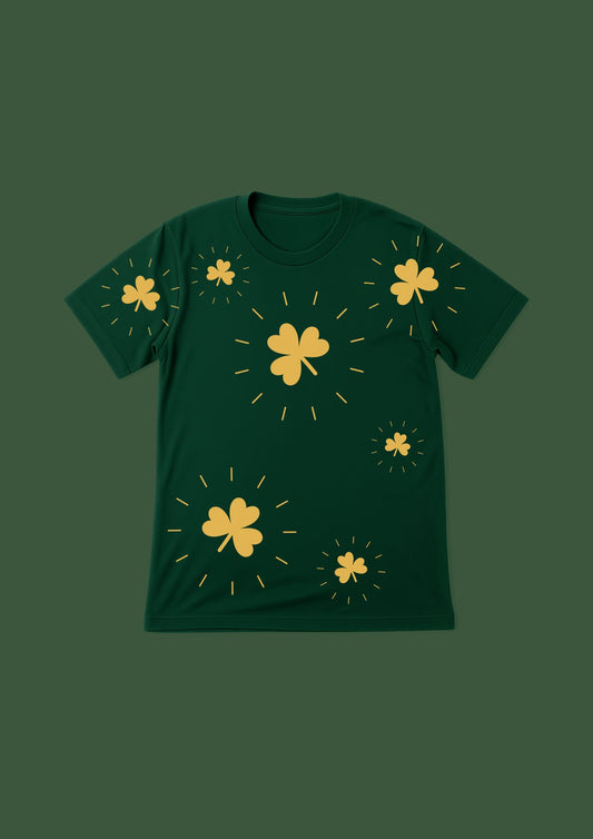 Forest Gold (Grün mit gelben Kleeblättern)