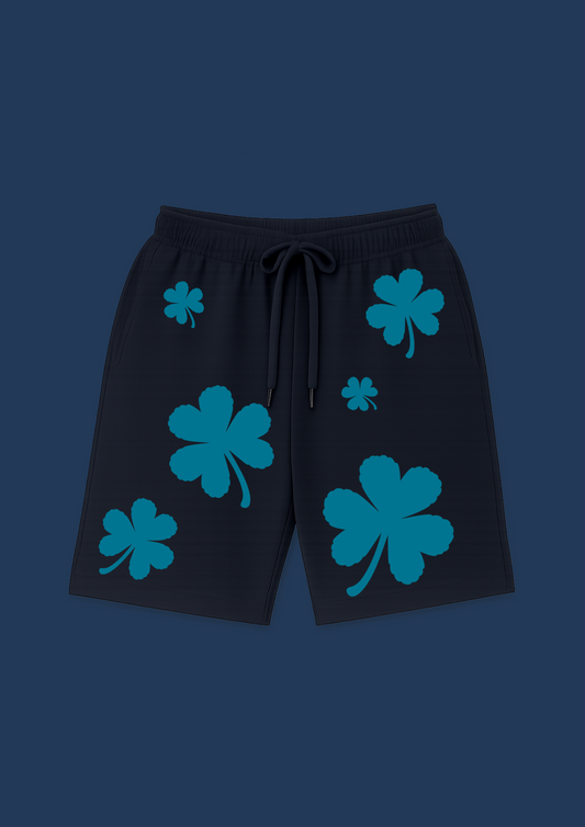 Ocean Midnight Flow (Dunkelblau mit blauen Kleeblättern)